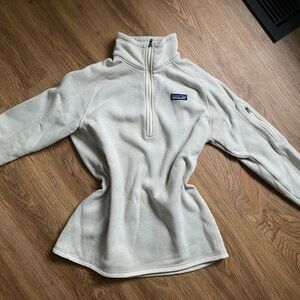 Patagonia Better Sweater Cream Quarter-Zip Fleece Pullover